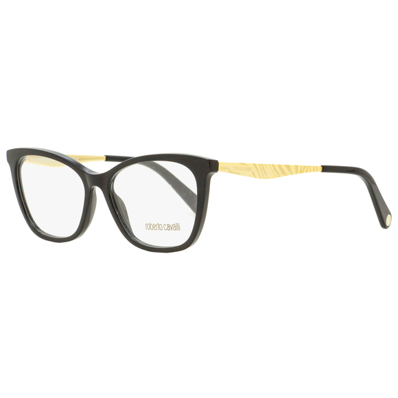 Roberto Cavalli Rectangular Eyeglasses RC5095 001 Black/Gold 54mm 5095 - Picture 1 of 2